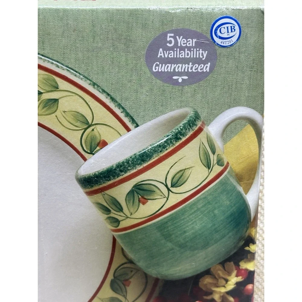 3 Pc NEW Pfaltzgraff Garden District Set Dinner & Salad Plates & Mug Replacement